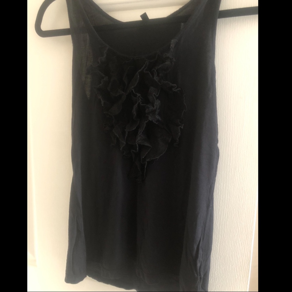 Black Ruffled Tank